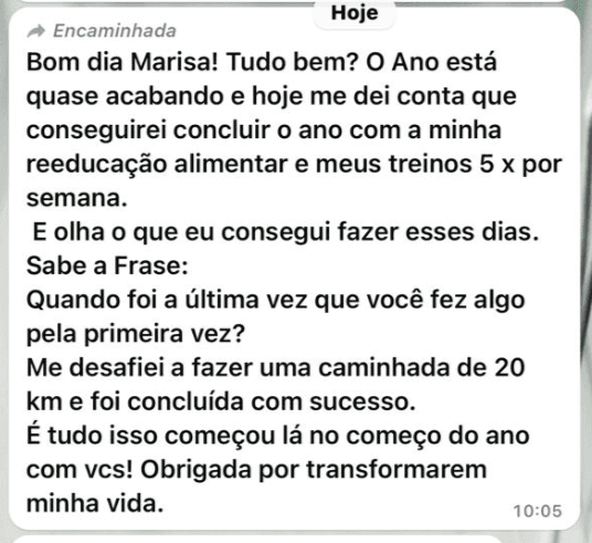 depoimento de uma aluna